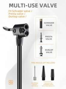 WEST BIKING 160PSI High Pressure Pump No Rebound With Barometer Bicycle Pump Daily Use Air Pump - Multicolor - View 8