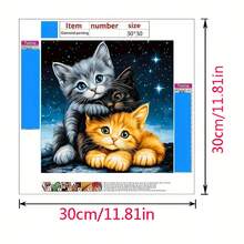 DIY钻石马赛克画，满钻亚克力钻石画艺术，DIY手工艺品，家居墙面装饰礼品 - 彩色 - 查看 11