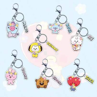 Llavero de con J-HOPE, JIMIN, V, JIN, RM, adecuado para ropa, bolsos, llaves de coche - Decoraciones de fiesta creativas y lindas, ideales para Navidad, San Valentín y regalos de cumpleaños.