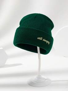 1 Piece Of Men's And Women's Autumn/Winter Letter Slogan Embroidered With Red Multi-Color Warm, Comfortable, Elastic, Warm, Outdoor Casual And Fashionable Knitted Hat, Woolen Hat, Pullover Hat Suitable For Daily Use, Versatile, Simple And Popular, Winter Hat Women Winter Man Men Winter Head Bonets For Men Winter Men Winter Caps Winter Cap - A - View 14