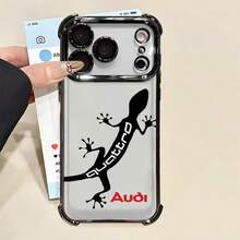 Funda con logo de arte A-udi compatible con Apple  13 12 11 Pro Max 17 Air 16 15 14 Plus 16e, funda transparente, funda compatible con  17 pro max, funda  17 pro, funda  17, funda  16 pro max - Mix03 - Ver 2