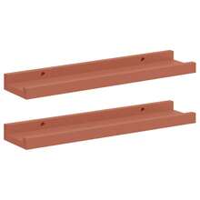 Larryhot Estante de pared 2 pcs Rojo 40 x 9 x 3 cm Madera de ingeniería, Fácil de montar, elegante y hermoso, y conveniente para almacenar artículos, es una opción ideal para el almacenamiento y la decoración del hogar. - Rojo - Ver 2
