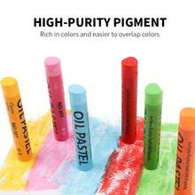 1 conjunto 12/24/48 Colores Pasteles de aceite súper suave, lápices de arte, suministros de dibujo profesionales, ideales para aulas escolares y principiantes - Conjuntos - Ver 5