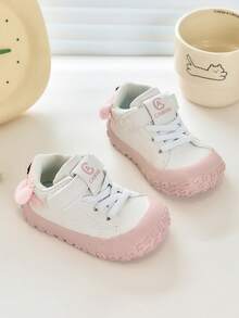 1 Pair Toddler Boys/Girls Soft Sole Anti-Slip Breathable Infant Shoes, Spring/Autumn 2026 New Arrivals, Closed-Toe Prewalker Shoes - Pink - View 5
