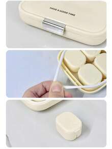 1pc 7-Day Portable Pill Box, Weekly Pill Case, Travel Medicine Storage Box, Pill Organizer, Plastic Compartment - Multicolor - View 5