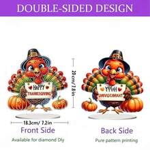 Decor For Home Diamonds Art Kit Decorations , 4 Pack Fall Tables Diamonds Painting Kit For Adult Tabletop Gift DIY 5D Diamonds Dots, Special Crystal Diamond ﻿Halloween Than1ks 1giving Day 7.8x7.8 Inch - DP01793 - 查看 4