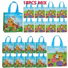 5/10/18/25pcs Christmas Hardworking Bee Printed Party Gift Bags, Suitable For Gift Wrapping And Party Supplies, Small Gift Bags, Bee Non-Woven Fabric Gift Bags, Wholesale Gift Bags, Large Gift Bags, Customized Gift Bags, Holiday Gifts, Festival Packaging, Classic Holiday, Decorative Bags, Sturdy Handles, High Quality Gift Bags, Holiday Gift Bags, Christmas Gift Bags, Small Gift Bags, Christmas Bags, Birthday Bags - Multicolor - View 12