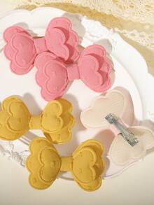 10个/套彩色花卉图案网格蝴蝶结发夹，时尚发饰套装，适合女孩 - Style1 - 查看 8