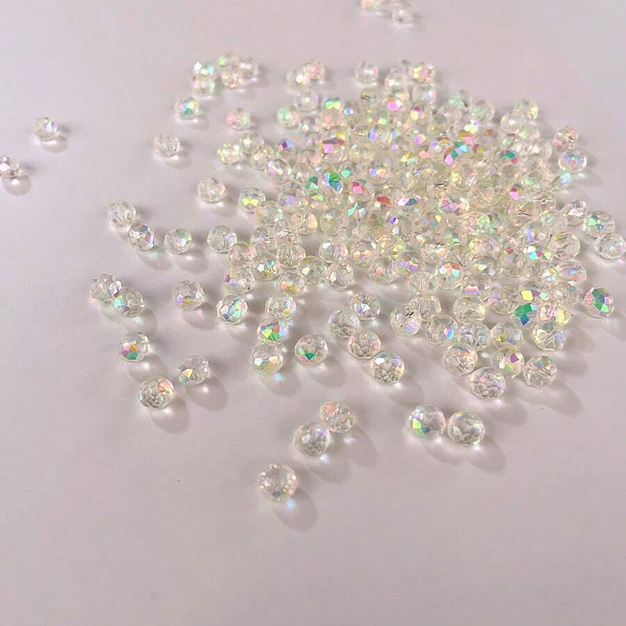 105/80/60/60pcs, 4/6/8/10mm Austrian Crystal Luminous Premium Glass Beads With Hole, Super Shiny, For Jewelry Making, DIY Handcraft Bracelet, Necklace Crafts