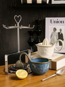 1pc Ceramic Manual Juicer, Stylish & Practical, Suitable For Home/Cafe Fruit & Vegetable, Lemon, Baby Food Juicing - Multicolor - View 5