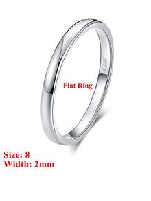 ORSA JEWELS 1pc 925 Sterling Silver Ring, Polished Minimalist Design, Elegant Jewelry Gift For Women, Birthday Party Anniversary