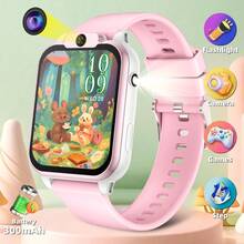 这款 2026 年新款儿童智能手表内置 18 款趣味游戏，配备 1.83 英寸触摸屏、300mAh 电池、超低功耗芯片，以及计步器、相机、手电筒、闹钟、日历、步数计数器、计算器和秒表等功能。 - 彩色 - 查看 17
