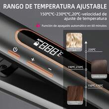 ORO NEGRO: LA PLANCHA PROFESIONAL que sí brilla  Tecnología de cerámica + 3 ajustes de calor Para un liso PERFECTO y duradero - Tipo de Enchufe A Japonés (100V) - Ver 4