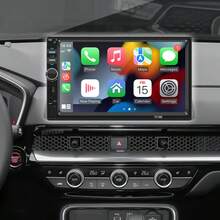 7-Inch Single DIN Car Multimedia MP5 Video Player, Supports Wired CarPlay And Android Auto, High-Definition Touchscreen, AUX Interface, Bluetooth Connection - With Rearview Camera and Steering Wheel Remote Control - View 9