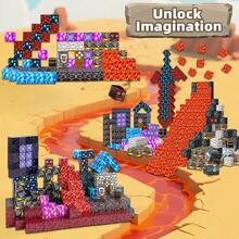 Adult Lava Flow Magnetic Building Blocks, Immersive Lava Scene Construction Toy, Stress Relief Brain Teaser Relaxation - Multicolor - View 4