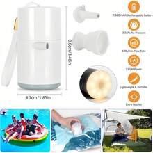 RAF 便攜式無線迷你電動充氣幫浦，多功能充氣與抽氣機，適用於衣物、袋子、床墊、氣墊、充氣床、船、游泳圈，輕量化空氣壓縮機，露營與旅行必備，夏季熱銷款，特別優惠 - 彩色 - 查看 4