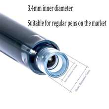 Juego de pluma estilográfica de 11 Uds., tinta reemplazable de 0,38mm para escritura suave, papelería de oficina multifuncional y suministros de aprendizaje UGVD - Negro Rojo - Ver 6