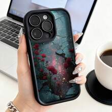 Funda de teléfono de moda, compatible con varios modelos de ,  y , funda de teléfono con patrón de galaxia rosa para , , funda de teléfono , regalo de funda de pareja para novio o novia, este es un regalo popular para amigos o socios, adecuado para ocasiones de negocios. Duradera, resistente a las manchas y a las huellas dactilares, esta nueva funda para teléfono de hombres y mujeres es un gran regalo. - Negro - Ver 2