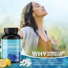 Quit Mood - Triple Magnesium Complex | 300mg Of Magnesium Glycinate, Malate, Citrate For Muscles, Nerves, Energy | High Absorption 90 Capsules Supplement Fitness | 1 Bottle - 90 viên nang - Xem 1