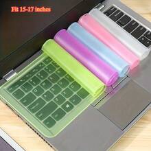 Ultra-Thin Silicone Keyboard Cover, Specially Designed For 15 To 17-Inch Laptops, Available In Purple, Pink And Blue. Yellow Universal Silicone Laptop Keyboard Cover. - 紫色 15-17 英寸 - 查看 2