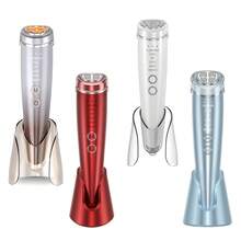 六合一面部按摩器，USB充电，三档模式，射频紧致淡化皱纹模式，冷热自动调节，提拉紧致面部按摩器，光子LED光疗面部及颈部按摩