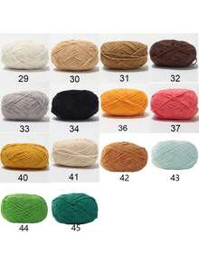 Matte Chenille Yarn, Doll Yarn, Handmade Crochet Knitting Material, Small Ice Stripe Yarn - 1PC - View 7