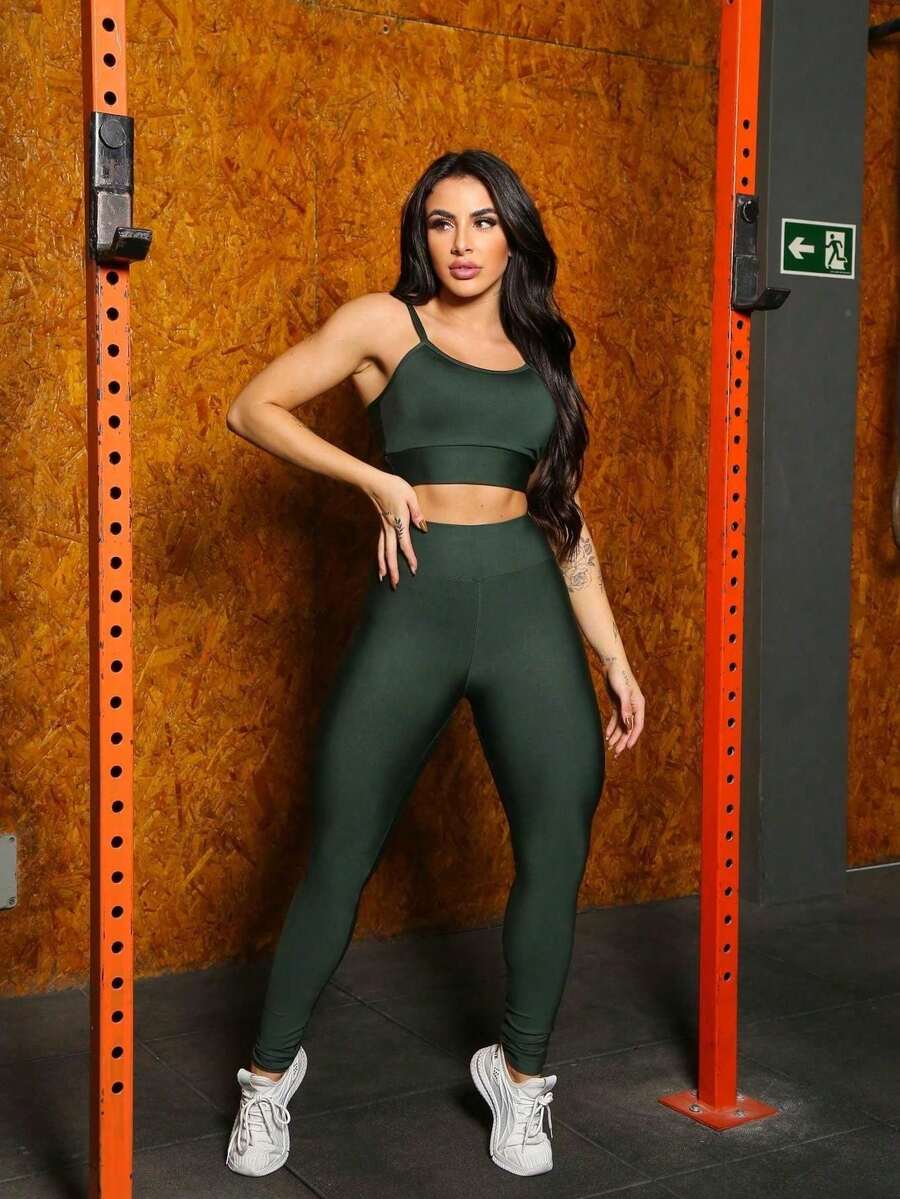 Women Sports Sets - 墨綠色 - 查看 1