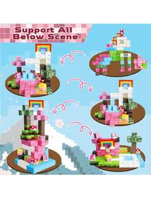 Baldosas magnéticas - Juego de construcción magnético para niños, juguete sensorial STEM, regalo de Navidad para niños y niñas, tema de plantas, con bolsa de regalo de Navidad, baldosas magnéticas, piezas magnéticas, bloques de construcción magnéticos, juguetes para niños - Multicolor - Ver 3