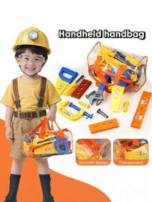 Kids Educational Pretend Play Drill Tool Box Toy Set, DIY Repair Simulation Toy - Multicolor - View 1