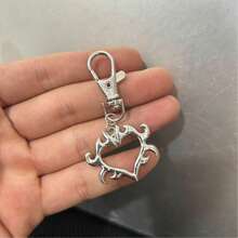 1pc Retro Korean Style Horseshoe Key Chain, Stainless Steel Y2K Keychain, Unique Accessory For Bag - Silver - View 8