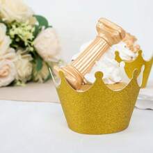 50 Pack 4" Mini Metallic Gold Butterfly Truffle Cup Dessert Liners Square Cupcake Tray Wrappers 225GSM Party Baking Supplies - Vàng - Xem 13