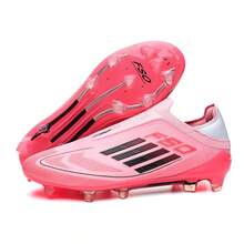 男士足球鞋、女士足球鞋、宽底棒球鞋、人造草足球鞋、成人及青少年足球鞋、AG/FG室内五人制足球训练鞋 - 粉色 - 查看 2