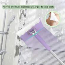 1件装多功能一次性清洁布拖把 - 干湿两用软拖把，带夹子，适用于厨房、浴室和玻璃清洁 | 必备家居清洁工具，2025新年清洁套装，节日家居礼品，节省空间拖把，宠物毛发去除器，快速清洁液 - 彩色 - 查看 6