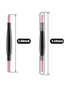 3pcs/1pc Double-Headed Nail Polish Pen, Nail File, Multi-Functional Exfoliating And Repairing Pen, Fine Sanding Stick - Baby Pink - View 9