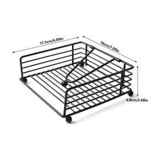 1個鐵製垂直方形餐巾架,紙巾架,紙巾收納架 - 黑色 - 查看 10