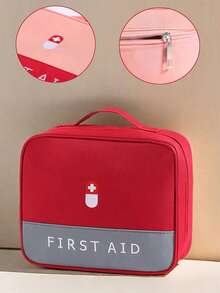 1pc First Aid Kit, Insulin Storage Bag, Medicine Organizer, First Aid Box, Medical Bag, Emergency Bag, Medicine Pouch, Portable Medicine Storage Bag, Travel First Aid Kit, Home First Aid Box, Travel Health Medicine Organizer, Suitable For Home, Travel, Anti-Epidemic, Soft Texture, Resistant To Daily Wear And Tear, Multiple Compartments And Mesh Pockets To Neatly Store Various Medicines And Medical Supplies Such As Tablets, Ointments, Cleaning Swabs, Etc.