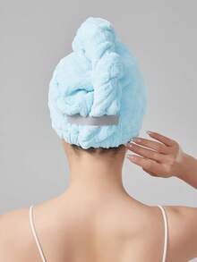 1 chiếc khăn lau tóc bằng vải lông san hô cỡ lớn, dày dặn, siêu thấm hút, màu trơn đơn giản, phù hợp cho cả tóc dài và tóc ngắn, dùng trong nhà. - Nhiều màu - Xem 13
