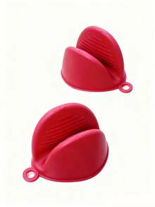 Random Silicone Oven Mitts, Heat Resistant, Suitable For Baking, Oven, Microwave, Silicone Pot Holders - Multicolor - View 8