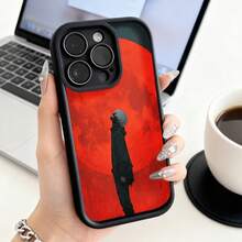 Funda de teléfono de moda, compatible con varios modelos de ,  y , funda de teléfono con diseño de personaje de anime Red Moon para modelos de ,  y , funda de protección para teléfono, funda de pareja, regalo para novio o novia, presente de vacaciones, este es un regalo popular para amigos o socios, adecuado para ocasiones de negocios. Duradera, resistente a las manchas y a las huellas dactilares, esta nueva funda para teléfono de hombres y mujeres es un gran regalo. - Blanco - Ver 3