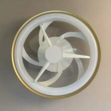 Modern Bedroom/Living Room Ultra-Thin Silent LED Ceiling Fan Light, New Minimalist Dining Room Indoor Fan Light With Remote Control, Adjustable Light Color & Brightness, Convenient Whole Package Installation Without Disassembly