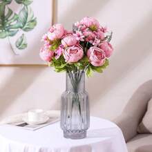 Duovlo Springs Flowers Artificial Silk Peony Bouquets Wedding Home Decoration,Pack Of 1 (Spring Light Pink),20.87*3.5,SpringLightPink - 春日淺粉紅色 - 查看 7