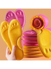 Winter Warm Self-Heating Insoles, Thick Anti-Slip Memory Foam Insoles, Unisex Warm Sports Insoles (Random Style And Color) 1 Pair/2 Pieces - Multicolor - View 5