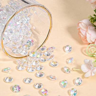 8mm/0,315 pulgadas 300 piezas Diamantes acrílicos, Decoración de boda Diamantes acrílicos, Decoración de escritorio Diamantes, Relleno de jarrón, Decoración de fiesta, Manualidades DIY