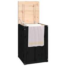 vidaXL Camera da letto Nera 44x44x66 cm Legno massiccio di spillo - nero - Visualizzare 5