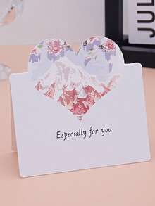 浪漫心形情人节贺卡，3D油画心形设计，创意礼品卡，艺术祝福感谢卡，手绘，新年 - 彩色 - 查看 12