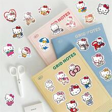 Sanrio 85张Hello Kitty贴纸 - 可爱卡通贴纸，适用于笔记本、手机壳、日记本、剪贴簿用品、剪贴簿文具