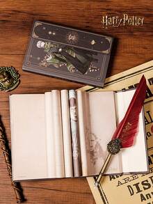1Pc Exquisite Magic Wizard Notebook, Anime Harry Potter Figure Harry Ron Hermione Malfoy Snape Book, Cartoon Character Hard Cover Fold Notebook For Harry Potter Book Fans, Christmas Gifts, Journaling, Diary, Official Stationery Supplies Presents To Adults Teens Back To School [Officially Licensed]