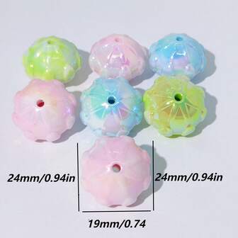 5 st. akrylfärgglad UV-glitterpumpa-pärlor DIY-nyckelring, telefonrem, väskberlock, handgjorda smyckesaccessoarer, julklapp