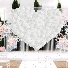 24/48/60pcs White Artificial Hydrangea Flowers With Stems, Silk Faux Hydrangea Heads For DIY Crafts & Home Table Decor - White - View 2