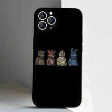 Funda de teléfono Five-Nights-At-Freddys F-Fnaf compatible con  17,16,15,14,13,12,11,Pro,XS,Max,XR,Plus,E,SE4,Mini, funda negra suave, funda compatible con  17 pro max, funda  17 pro, funda  17, funda  16 pro max - z1 - Ver 10